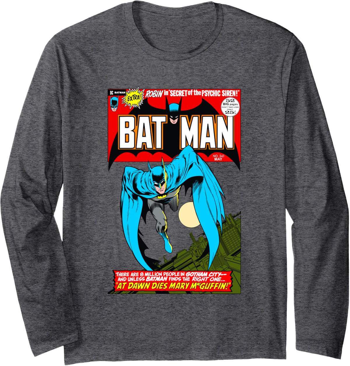DC Comics Batman Vintage Comic Book MacGuffin Cover Long Sleeve Long Sleeve T Shirt Premium Print Best Seller Look