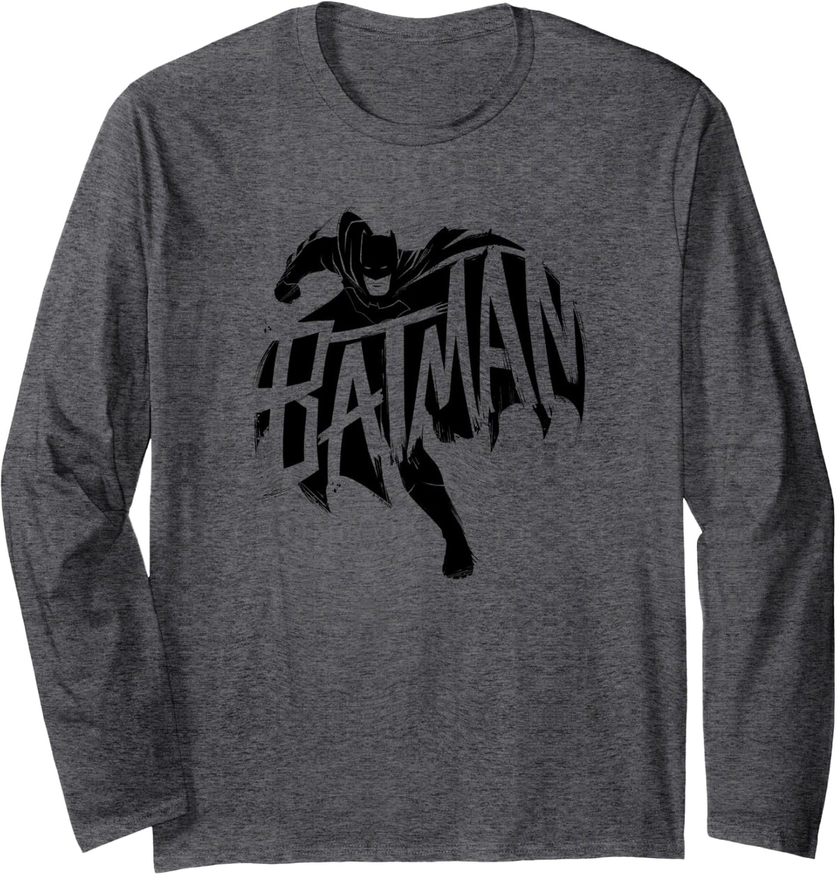 DC Comics Batman Dark Knight Text Silhouette Long Sleeve Long Sleeve T Shirt Streetwear Style Best Seller Look