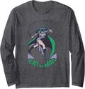 Batman Catwoman with a Whip Long Sleeve Long Sleeve T Shirt Streetwear Style Gift Ready