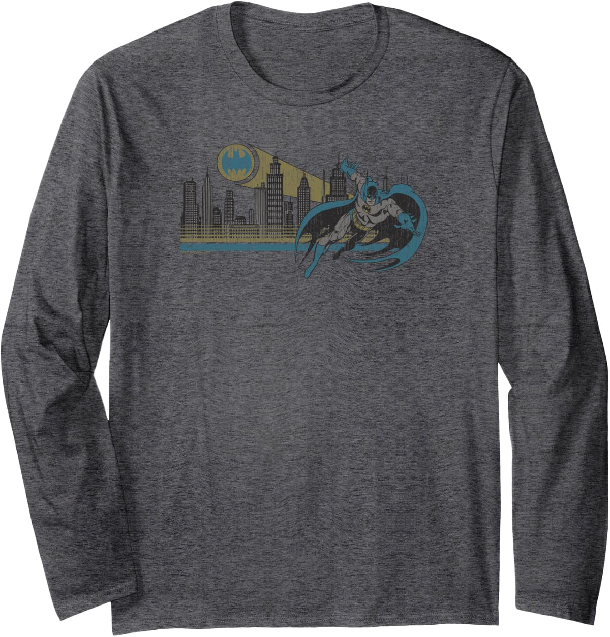 Batman Gotham Retro Longsleeve T Shirt Long Sleeve Long Sleeve T Shirt Premium Print Hot Right Now
