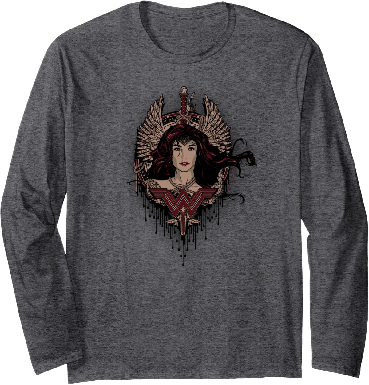 Batman v Superman Winged Goddess Longsleeve T Shirt Long Sleeve Long Sleeve T Shirt High Search Demand Everyday Wear
