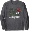 Infinite Heart Rose Thorns J.D. Martinez New York Baseball Long Sleeve Apparel | Aesthetic Design