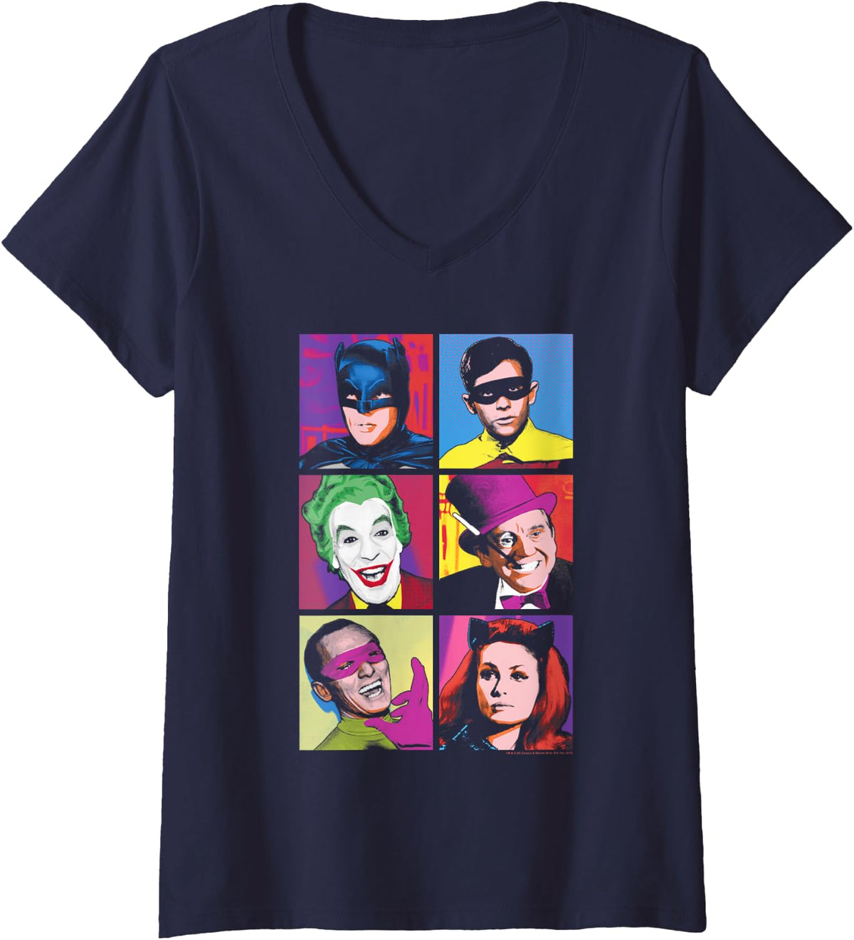 Womens Batman Classic TV Series Pop Cast V Neck Apparel Viral TikTok Find Everyday Wear