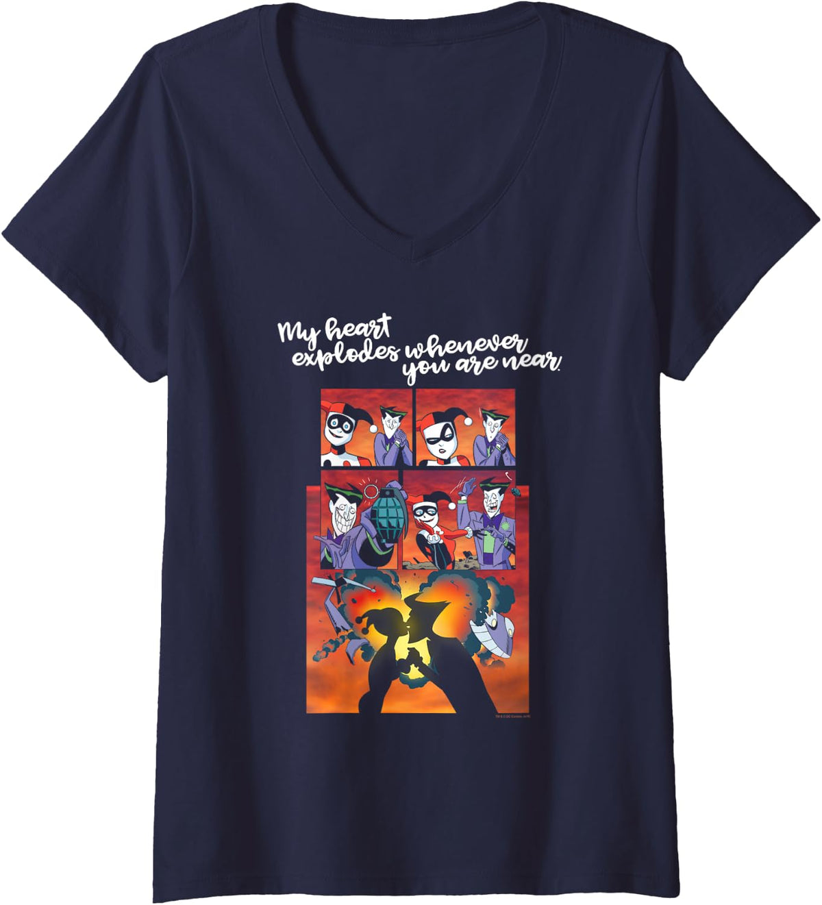 Womens Batman Explode V Neck Apparel Comfort Fit Hot Right Now