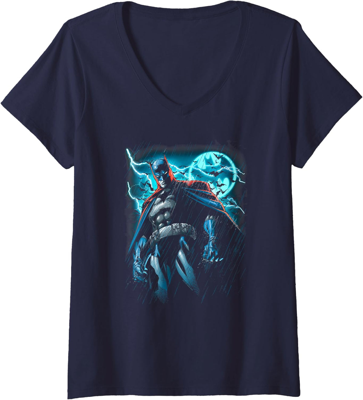 Womens Batman Stormy Knight Bat Signal V Neck Apparel Trending US Best Seller Look