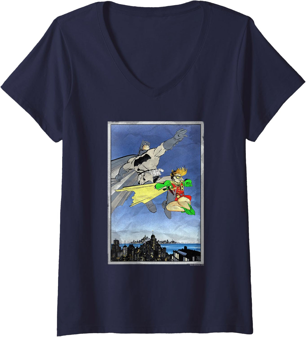 Womens Batman and Robin Duo V Neck Apparel Streetwear Style Best Seller Look