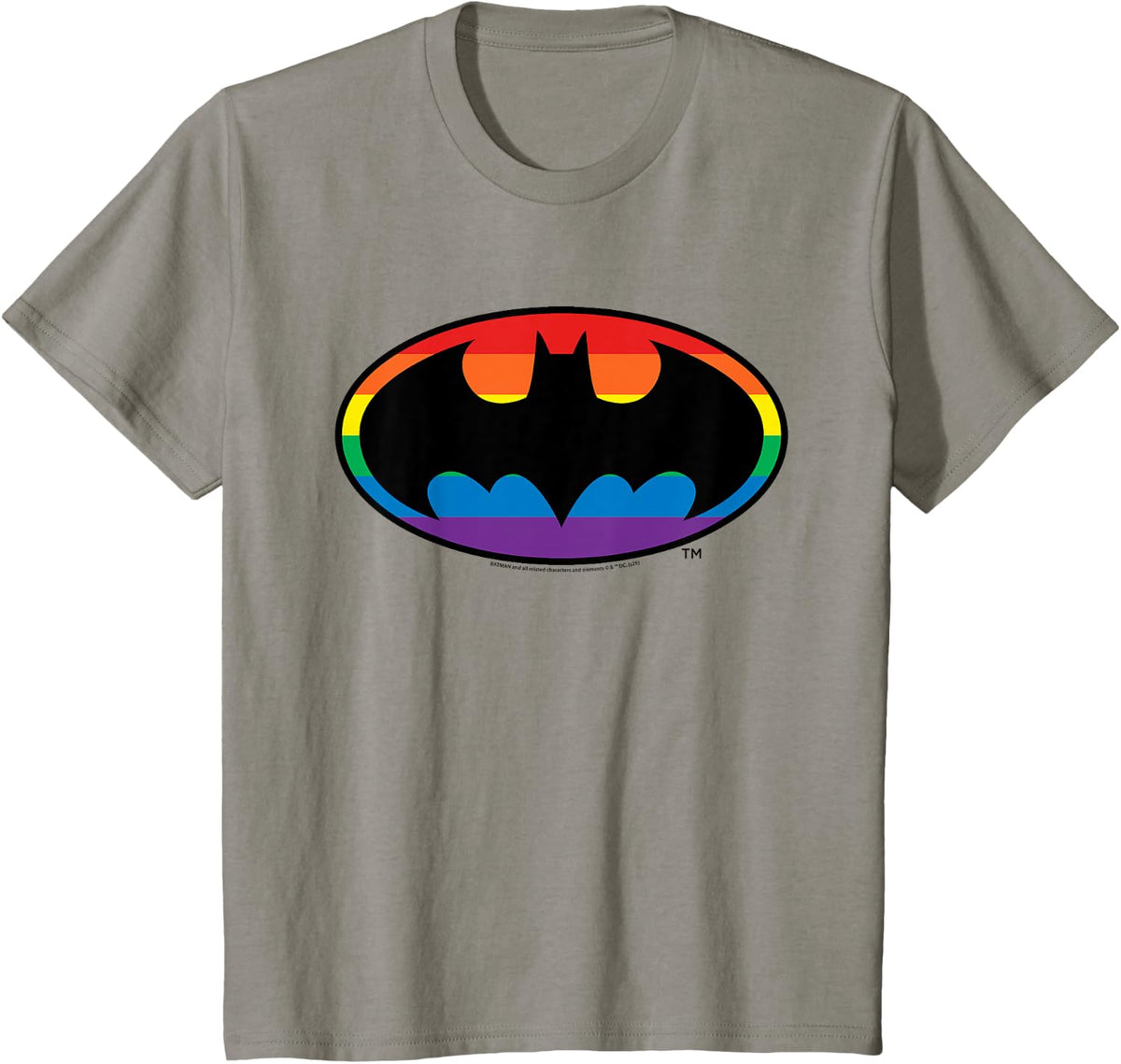 Kids Batman Black Bat Symbol Rainbow Background Pride Kids Apparel Viral TikTok Find Everyday Wear