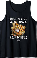 A Girl Who Loves JD Martinez Boston MLBPA Baseball Player Tank Top Tank Top | Best Seller Pick
