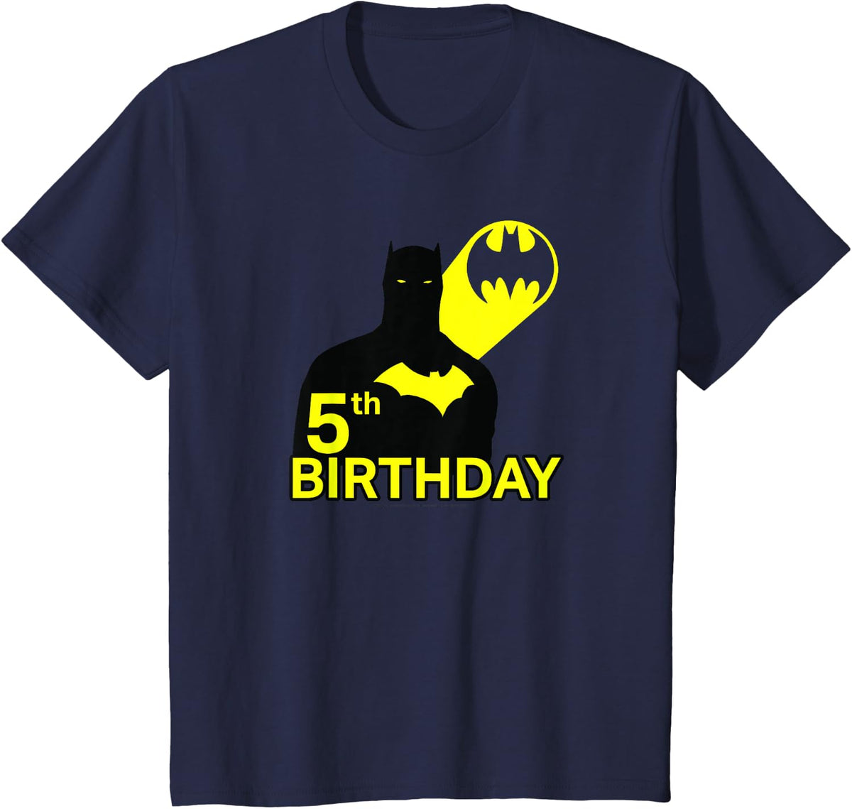 Kids DC Comics Batman 5th Birthday Bat Signal Super Hero Youth Apparel Viral TikTok Find Everyday Wear