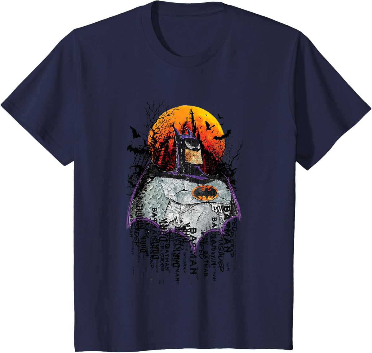 Kids Batman Dark Knight Gothic Tower Silhouette Halloween Kids Apparel Premium Print Best Seller Look