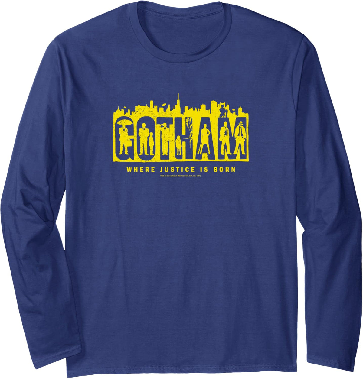 Gotham Silhouettes Long Sleeve Long Sleeve T Shirt Comfort Fit Best Seller Look