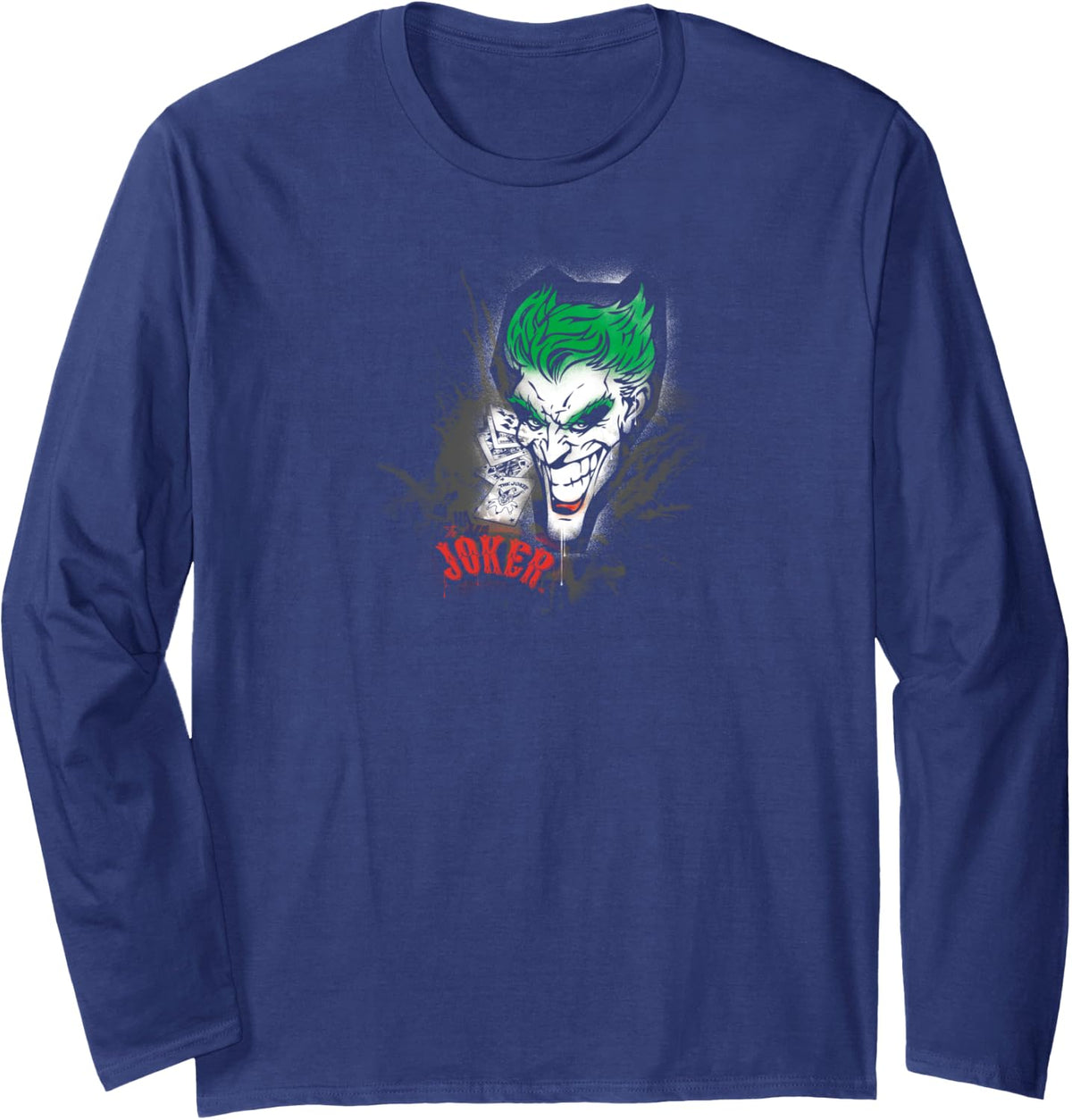 Batman Joker Sprays The City Small Long Sleeve Long Sleeve T Shirt Premium Print Everyday Wear