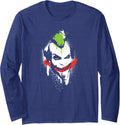 Batman Arkham City The Joker Spraypaint Smile Long Sleeve Long Sleeve T Shirt Trending US Fan Favorite