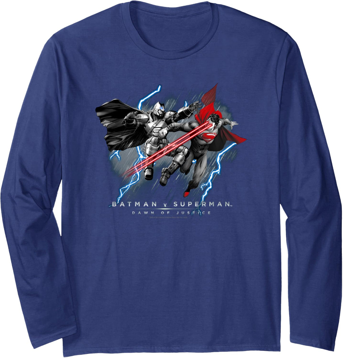 Batman v Superman Lightning v Heat Vision Longsleeve T Shirt Long Sleeve Long Sleeve T Shirt High Search Demand Best Sel