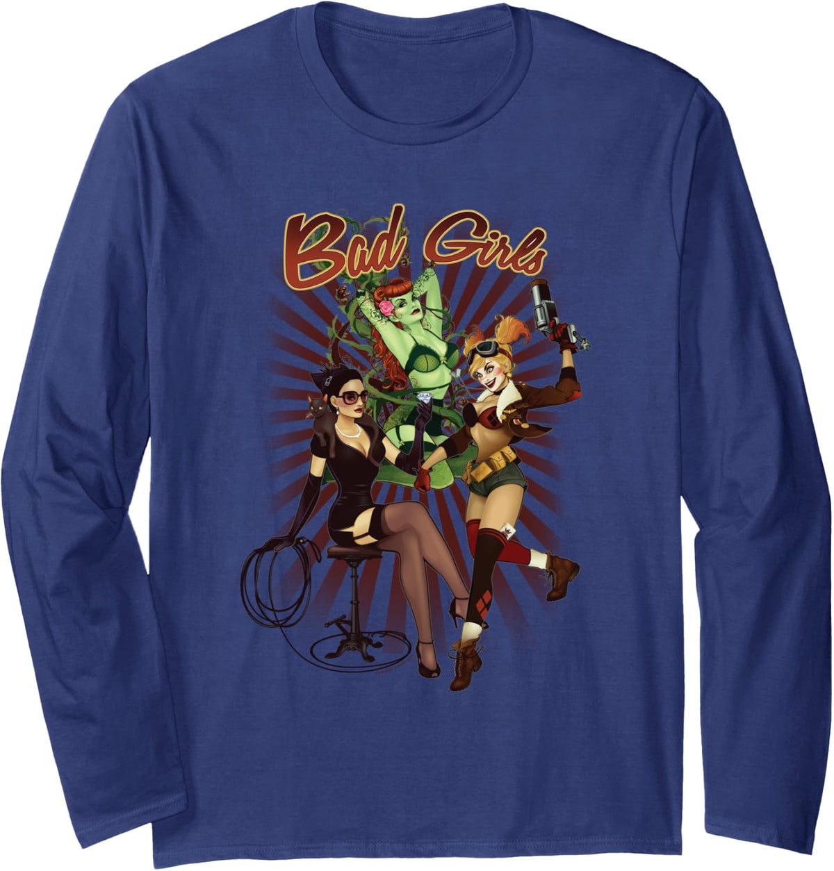 Batman Bad Girls Long Sleeve Long Sleeve T Shirt Comfort Fit Everyday Wear