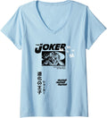 Womens DC Comics Batman The Joker Let s Put A Smile On That Face V Neck Apparel Streetwear Style Hot Right Now