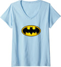 Womens Batman Airbrush Bat Symbol V Neck Apparel Streetwear Style Fan Favorite