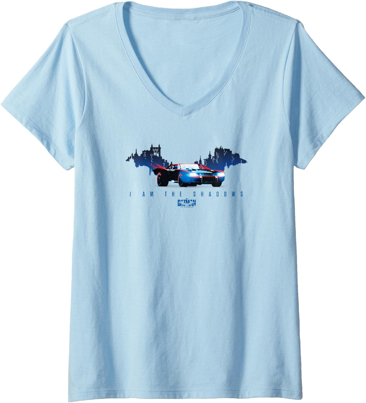 The Batman Batmobile I Am The Shadows City Silhouette V Neck Apparel Streetwear Style US Top Pick