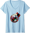 Womens Batman Harley Quinn Vs The Joker Puddin V Neck Apparel Premium Print Best Seller Look