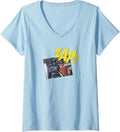 Batman TV Show Zap Batman Robin Vintage Portrait V Neck Apparel Premium Print Everyday Wear