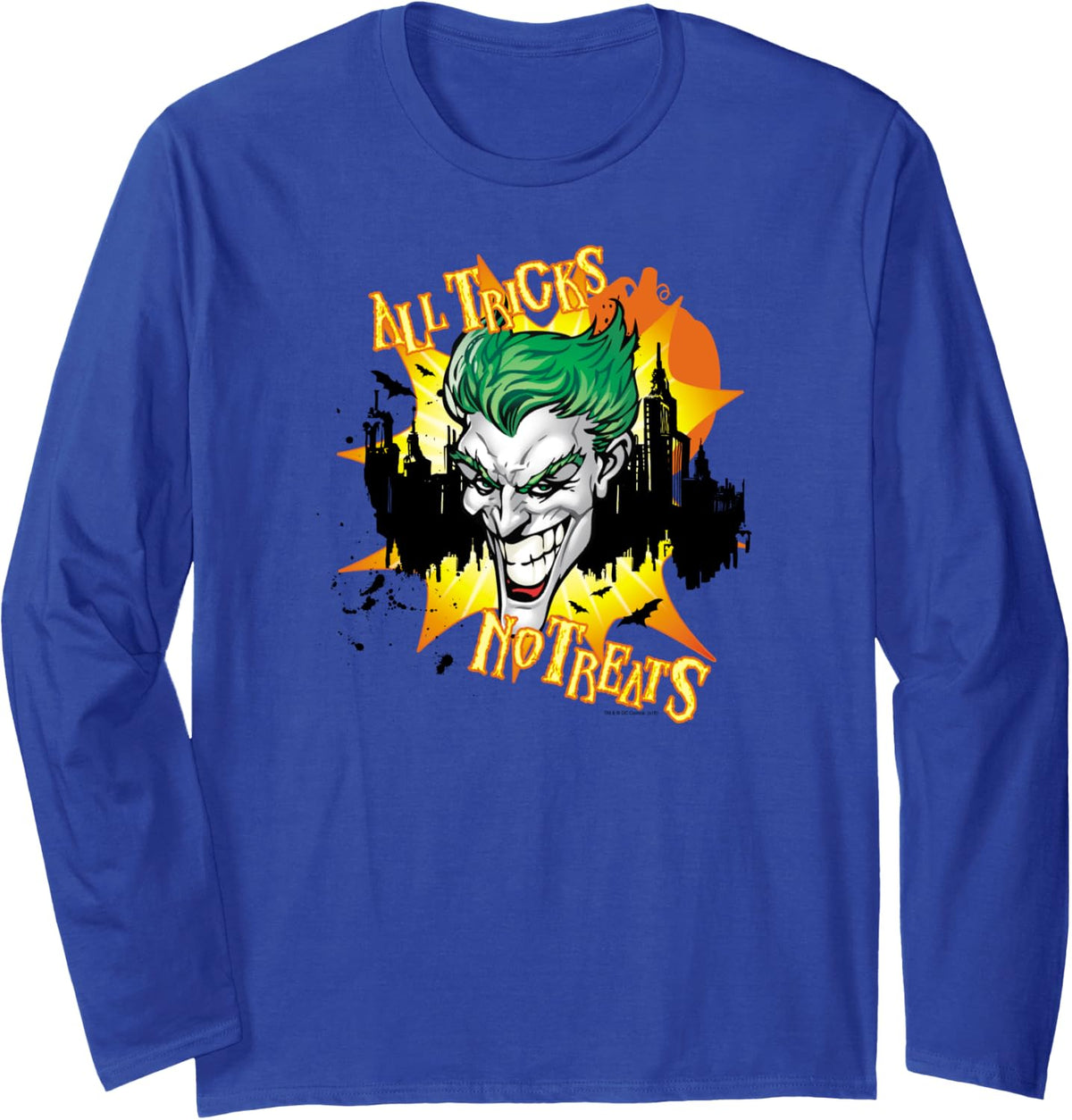 Batman Joker All Tricks No Treats Halloween Long Sleeve Long Sleeve T Shirt Trending US Fan Favorite