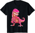 Pink Ribbon T-Rex Breast Cancer Awareness for Boys Kids Apparel | Viral US Style | High Search Demand