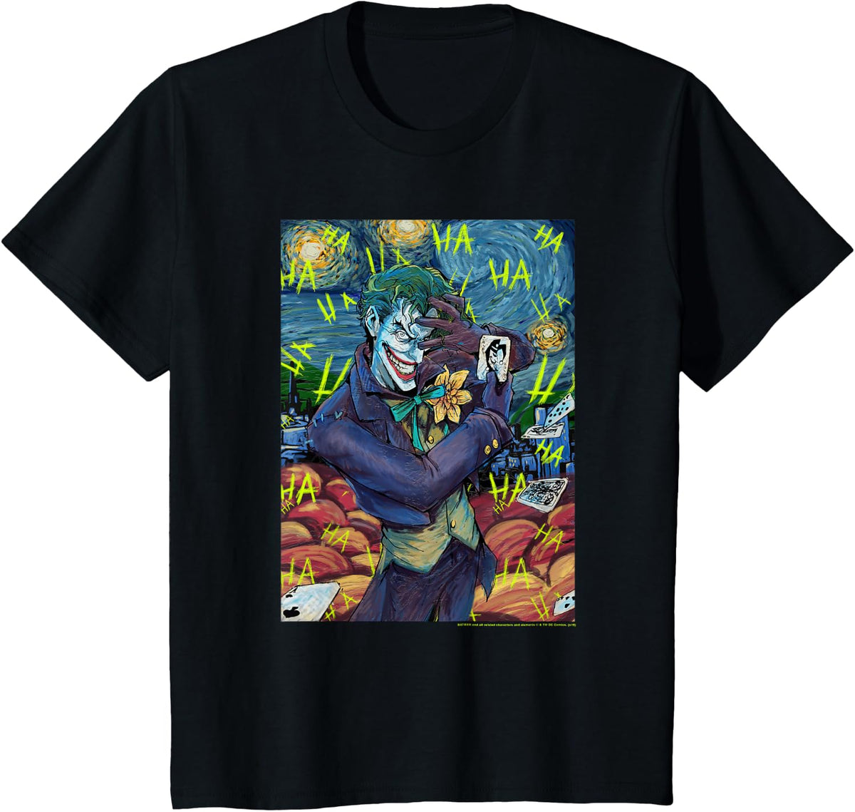 Kids DC Comics Youth The Joker Van Gogh Starry Night Villain Apparel Viral TikTok Find US Top Pick
