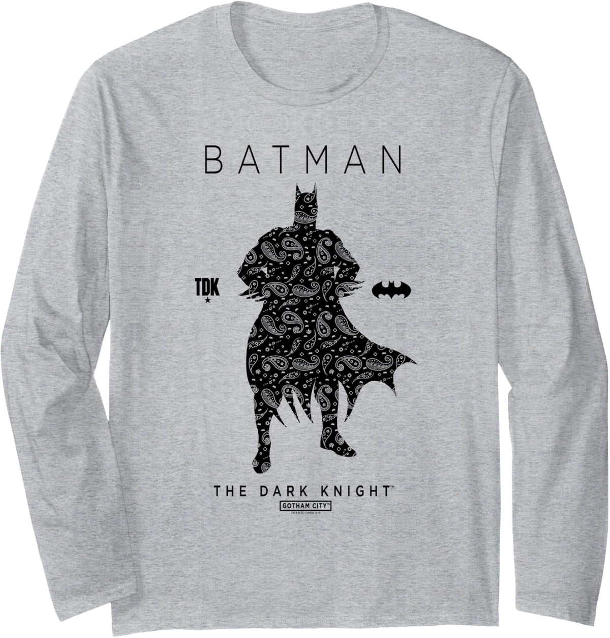 Batman Dark Knight Paisley Silhouette Long Sleeve Long Sleeve T Shirt Viral TikTok Find Hot Right Now