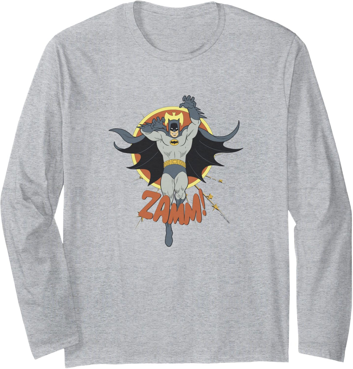 Batman Vintage Retro Classic 60 s Caped Crusader Zamm Long Sleeve Long Sleeve T Shirt Trending US Fan Favorite