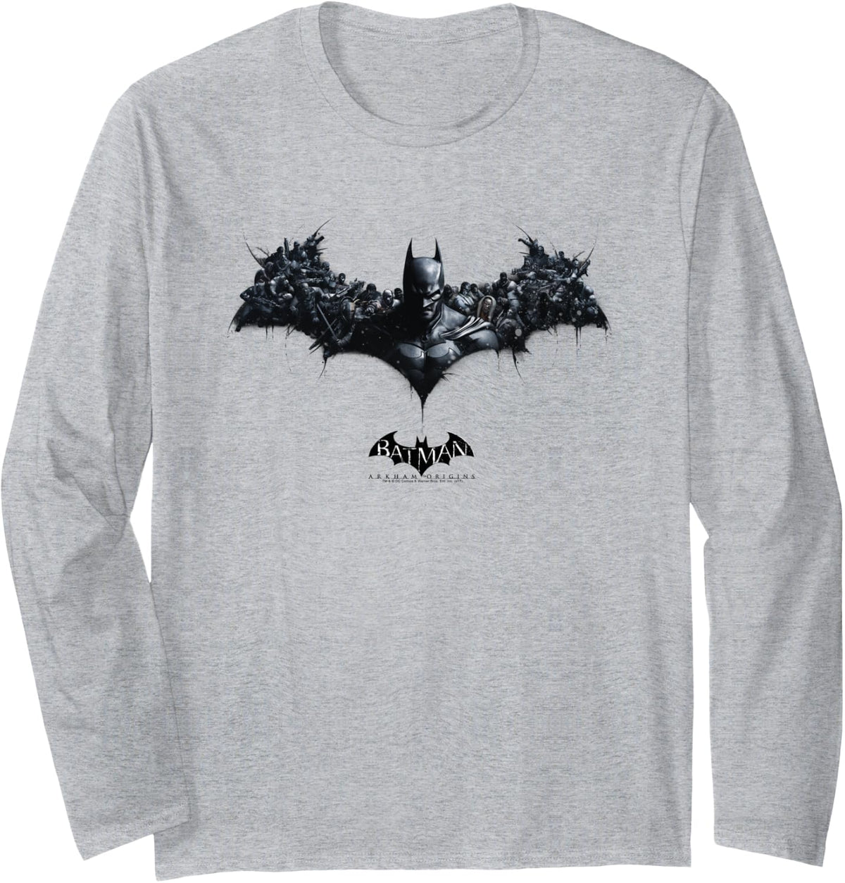 Batman Arkham Origins Bat of Enemies Long Sleeve Long Sleeve T Shirt Streetwear Style Gift Ready