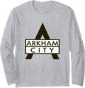 Batman Arkham City Bold Center Emblem Long Sleeve Long Sleeve T Shirt Comfort Fit Best Seller Look