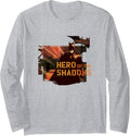 Batman Begins Gotham Hero Of The Shadows Distressed Poster Long Sleeve Long Sleeve T Shirt Premium Print Hot Right Now
