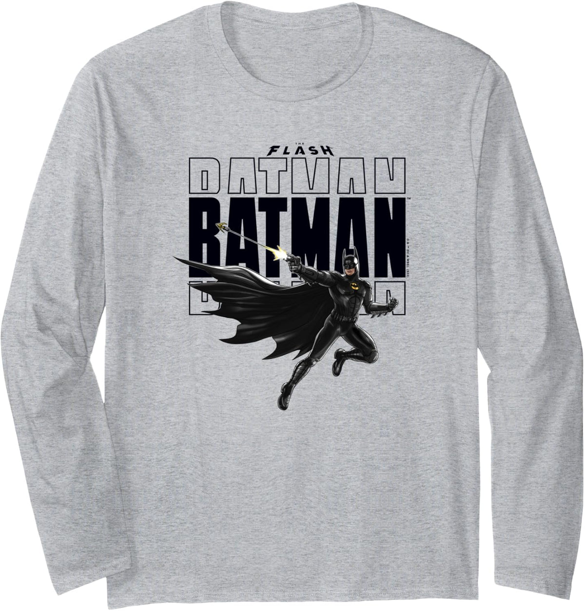 The Flash Batman 89 Grappling Hook Action Retro Poster Long Sleeve Long Sleeve T Shirt Streetwear Style US Top Pick