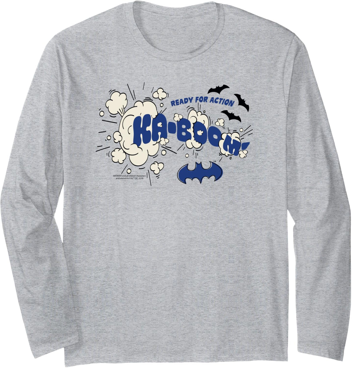 Amazon Essentials DC Comics Batman Comic Kaboom Ready for Action Long Sleeve Long Sleeve T Shirt Viral TikTok Find US To
