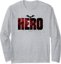 The Batman Hero Text Color Fill Long Sleeve Long Sleeve T Shirt Premium Print Best Seller Look