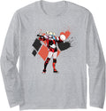 Batman Harley Quinn Diamonds and Hearts Long Sleeve Long Sleeve T Shirt High Search Demand Best Seller Look