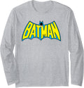 Batman Comic Bat Wings Blue Yellow Logo Long Sleeve Long Sleeve T Shirt Comfort Fit Best Seller Look