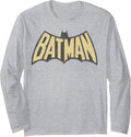 DC Comics Batman Gold Vintage Logo Long Sleeve Long Sleeve T Shirt Viral TikTok Find Everyday Wear