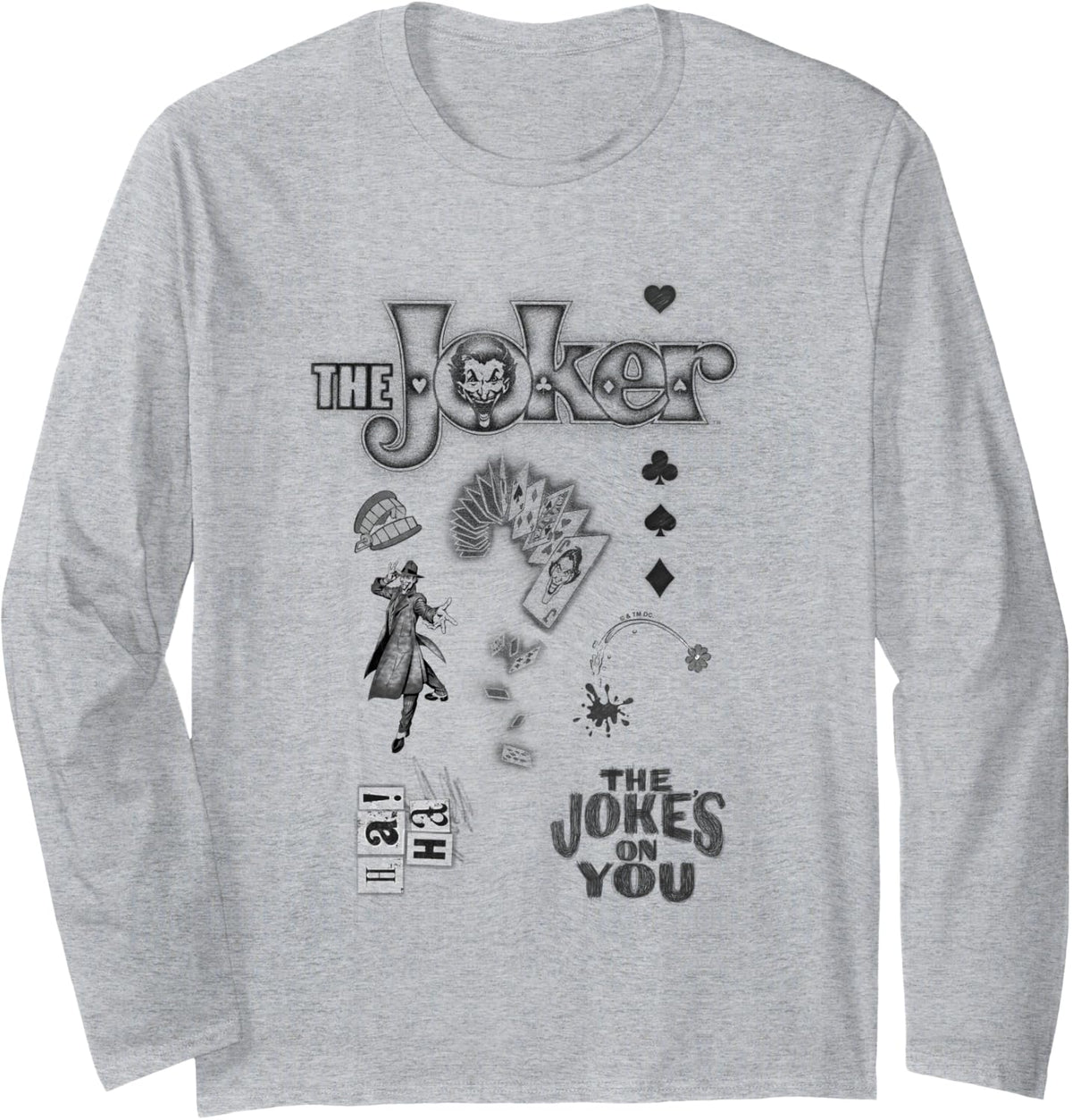 DC Comics Batman The Joker Joke s On You Vintage Long Sleeve Long Sleeve T Shirt High Search Demand US Top Pick