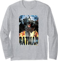 The Dark Knight Rises Batman Among Fire Distressed Poster Long Sleeve Long Sleeve T Shirt Trending US Fan Favorite