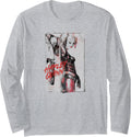Batman Harley Quinn Ink Wash Long Sleeve Long Sleeve T Shirt Comfort Fit Everyday Wear