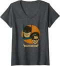 Womens Batman and Robin Dynamic Duo Vintage V Neck Apparel Streetwear Style Best Seller Look