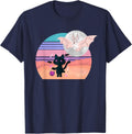 Kawaii Aesthetic Halloween Black Cat Pastel Sunset Moon Bat Men Women Kids Apparel High Search Demand US Top Pick