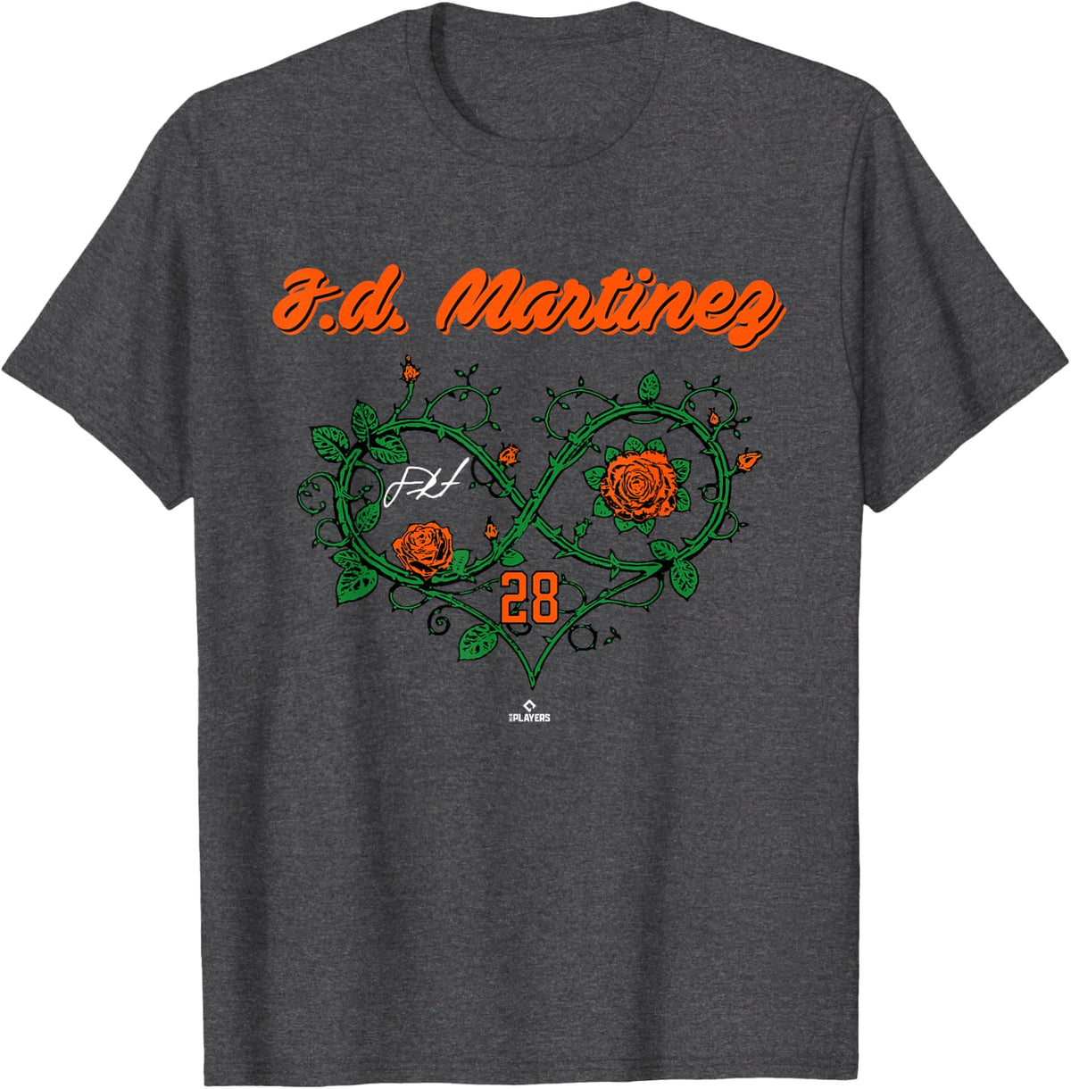 Infinite Heart Rose Thorns J.D. Martinez New York Baseball Apparel | Trending 2025
