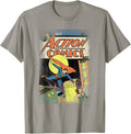 DC Comics Superman Vintage Heroes T Shirt Unisex Adult Grey Small Short Sleeve Classic Fit Cotton Polyester T Shirt Stre