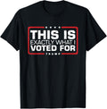 The Politician Retro Funny This Is Exactly What I Voted for Shirt