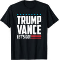 Trump Vance Let's Go! American Flag Trump JD Vance T-Shirt for Women Men T-Shirt | Aesthetic Design
