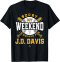 Weekend Booked for J.D. Davis Oakland Baseball MLBPA Apparel | Best Seller Pick