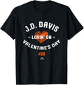 JD Davis Lovin' On Valentine's Day New York Baseball Player Apparel | Best Seller Pick