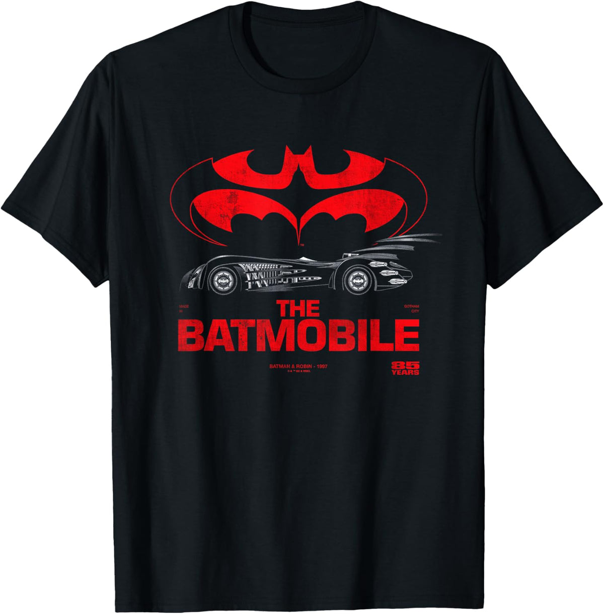 Batman And Robin Batmobile 85th Anniversary Apparel Comfort Fit Best Seller Look